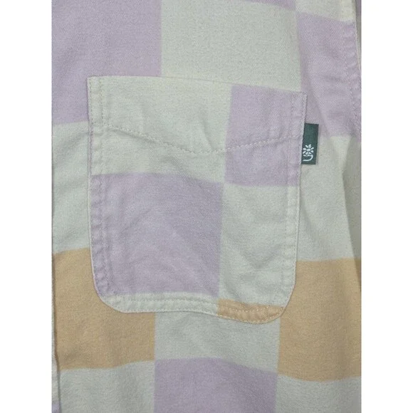 NEW Urban Outfitters Ted Check Patchwork Flannel Shirt SMALL Multicolor OVERSIZE - Picture 8 of 8